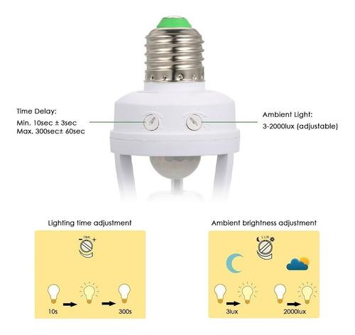 pack x10 bases ampolletas sensor